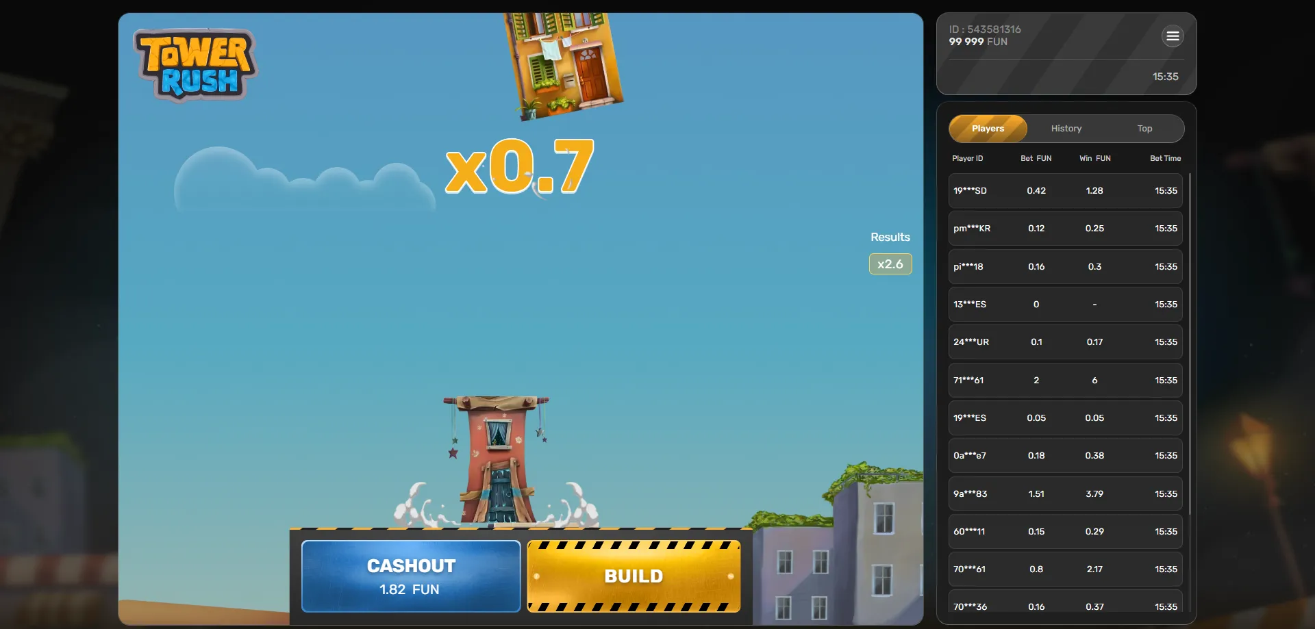 Tower Rush crash game by Galaxsys — real money review 2026